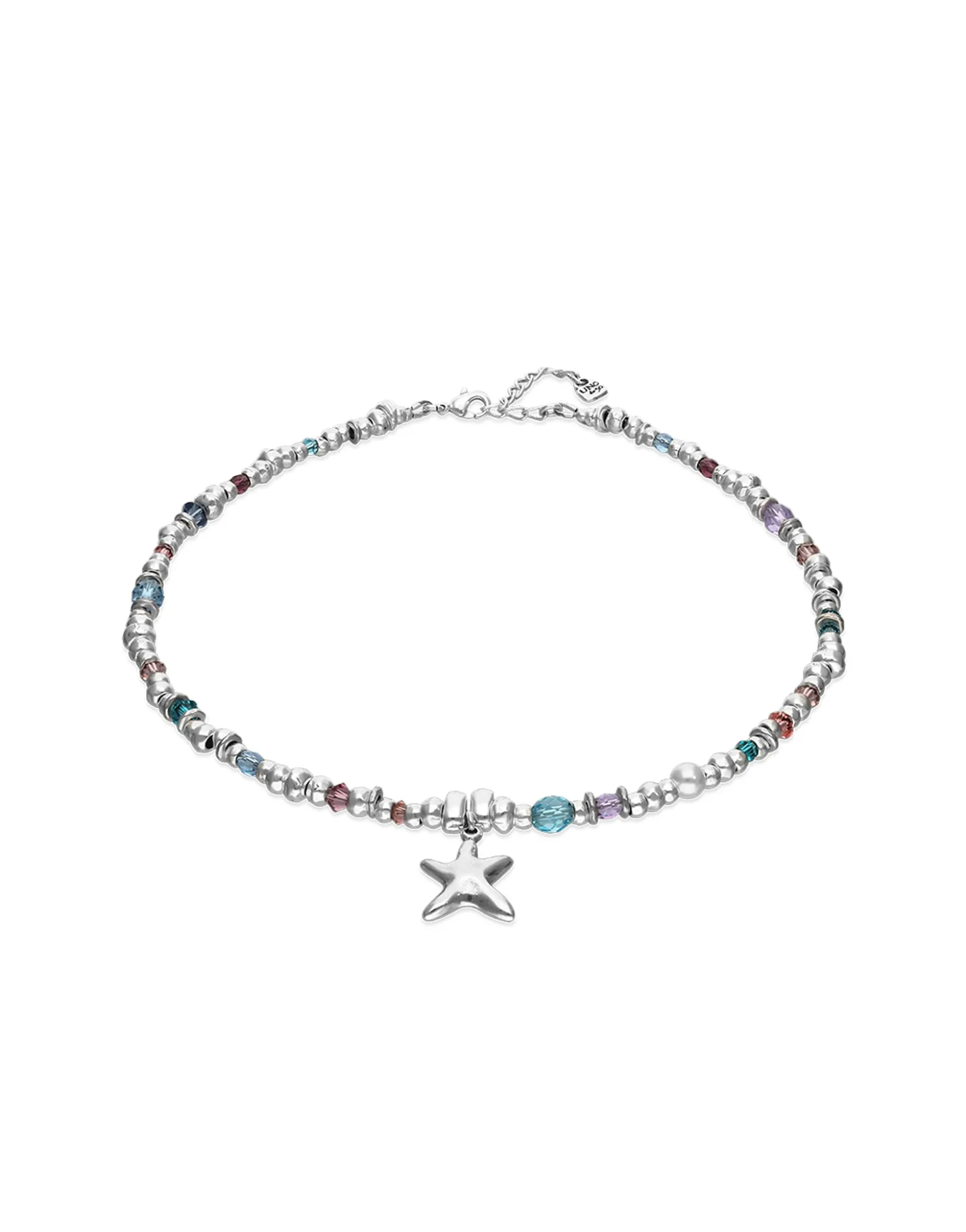 Necklace with crystals and small starfish