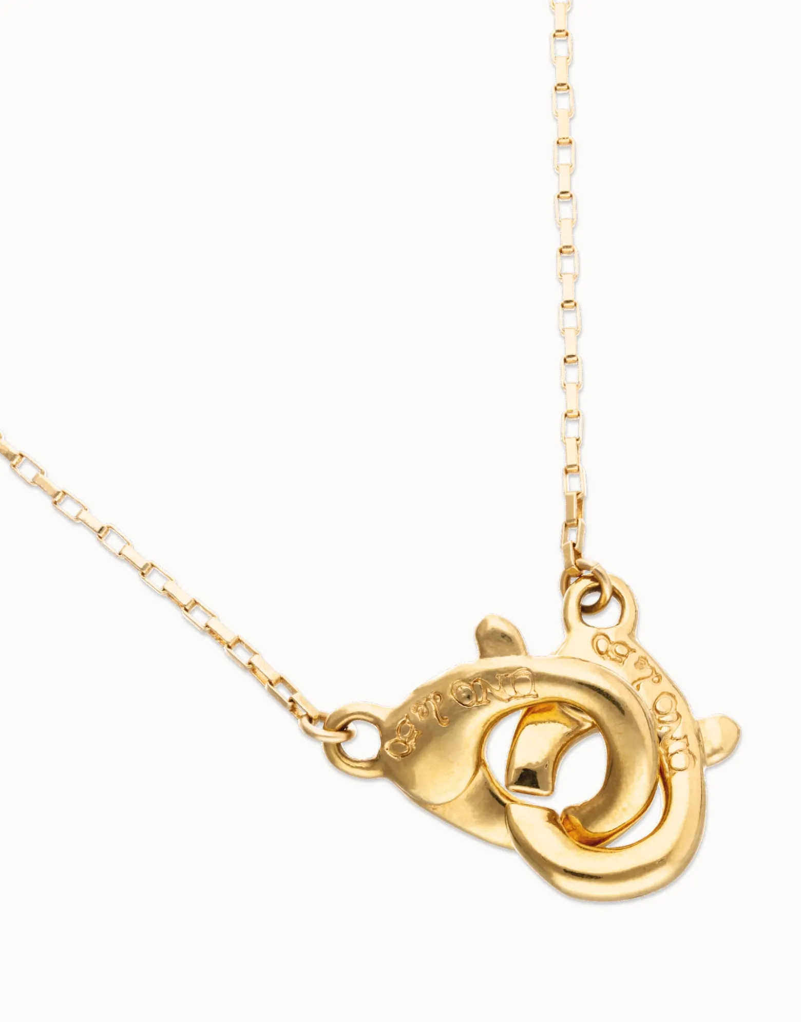 Necklace with interlaced carabiner detail