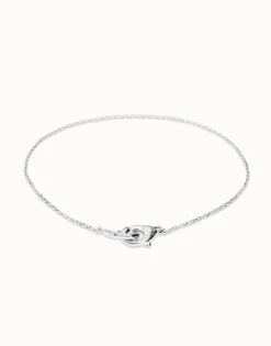 Necklace with intertwined carabiner detail