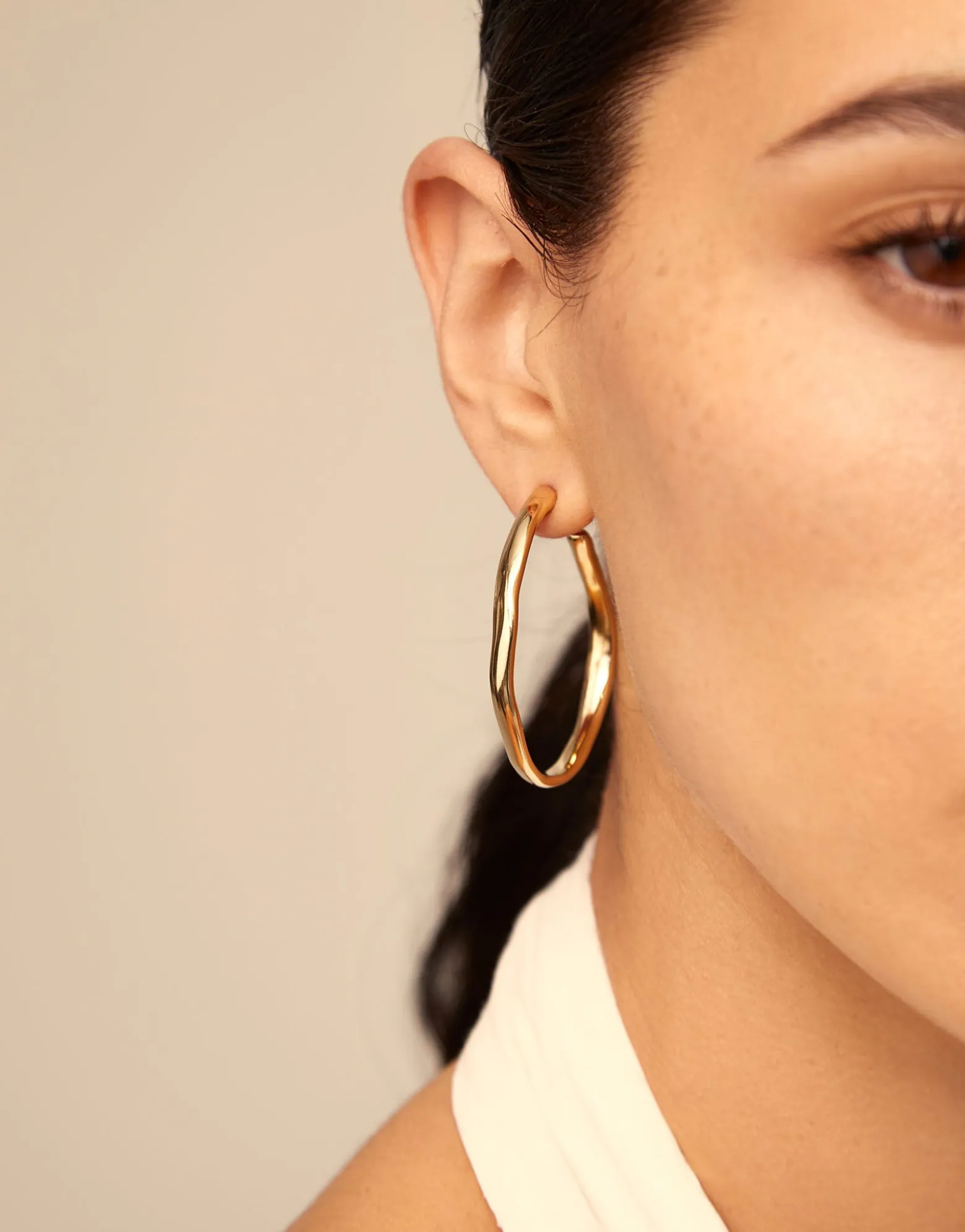 Open hoop earrings