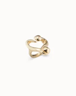Open ring with a nailed heart