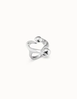 Open ring with a nailed heart
