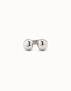 Open ring with two beads