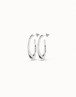 Oval hoop earrings