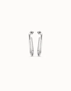 Oval hoop earrings