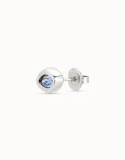 Piercing with blue crystal