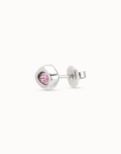 Piercing with pink crystal