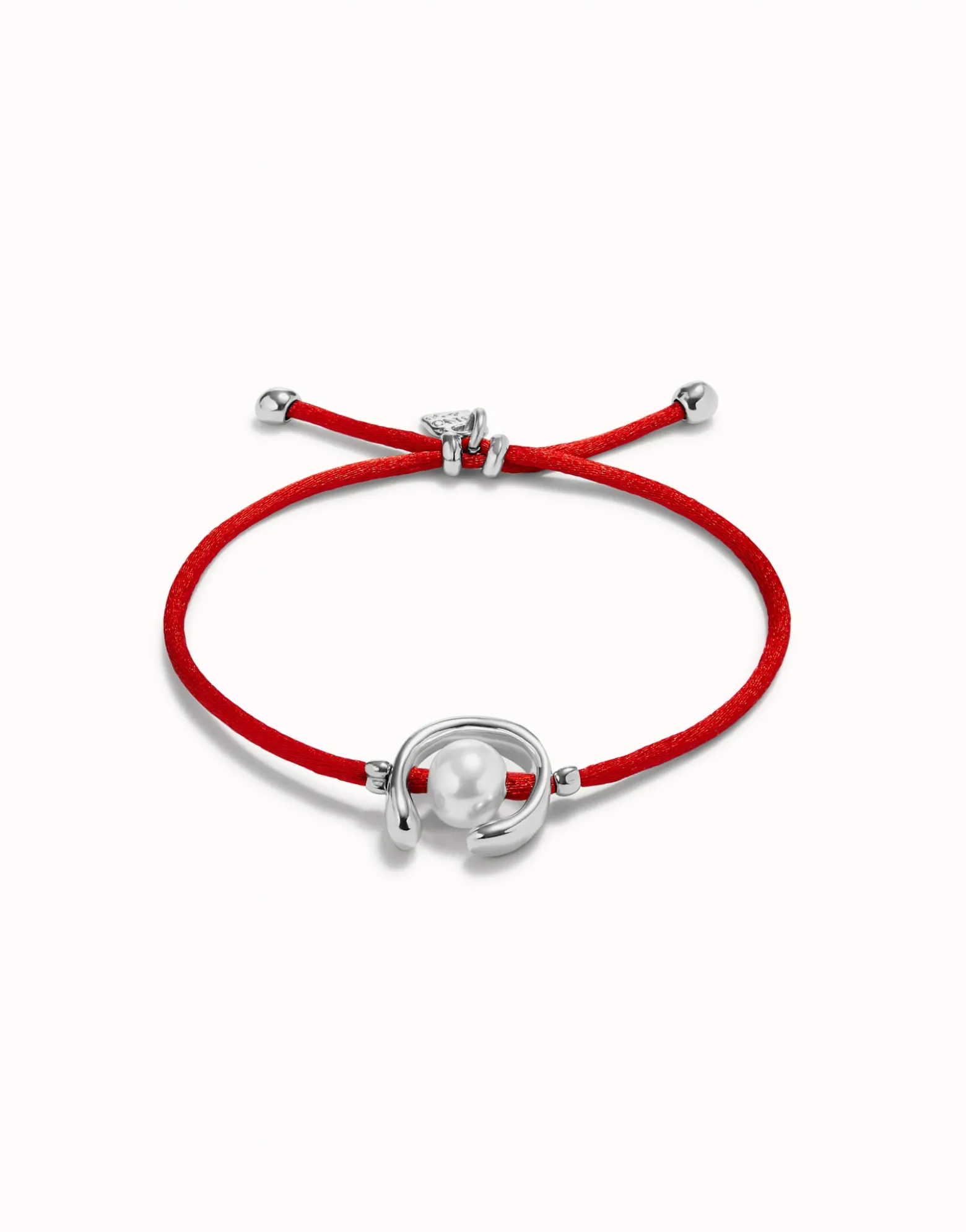 Red cord bracelet with a pearl