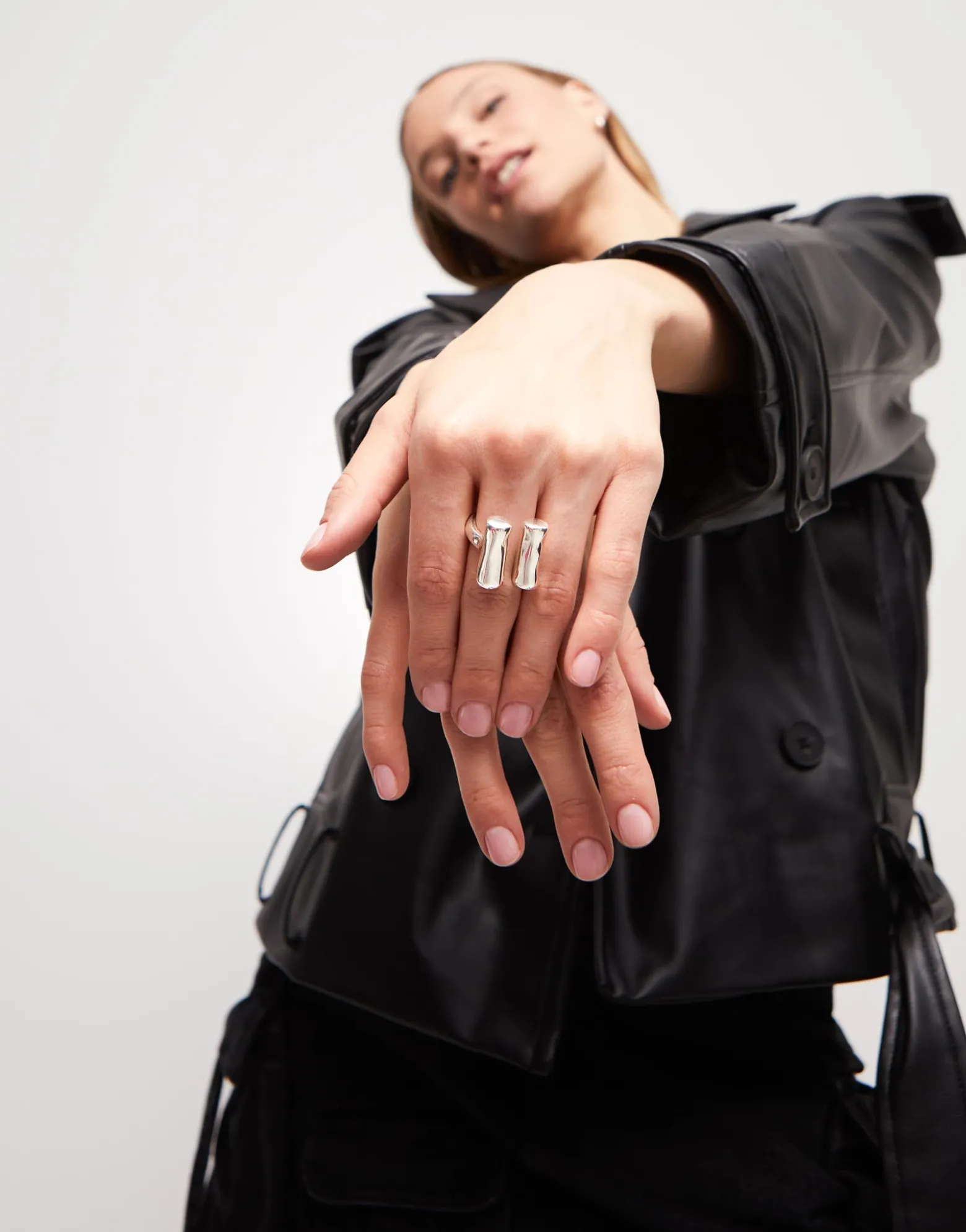 Ring with two vertical tubes