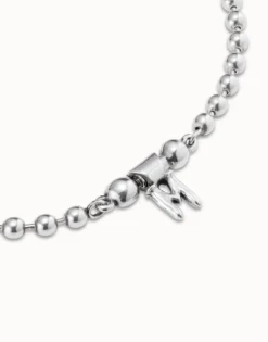 Short beaded chain charm necklace