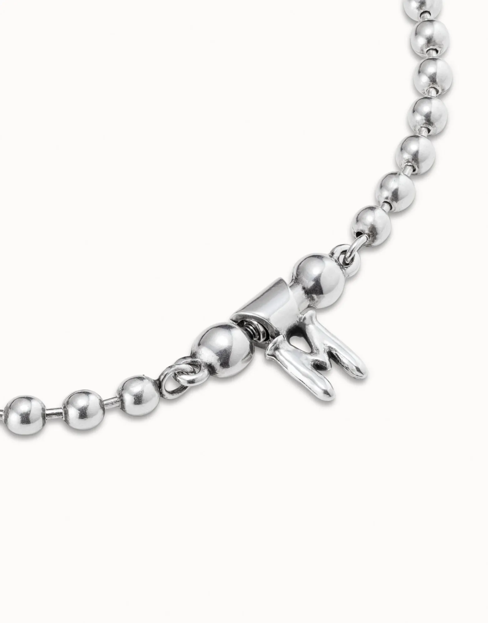 Short beaded chain charm necklace