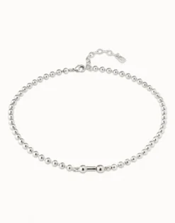 Short beaded chain charm necklace