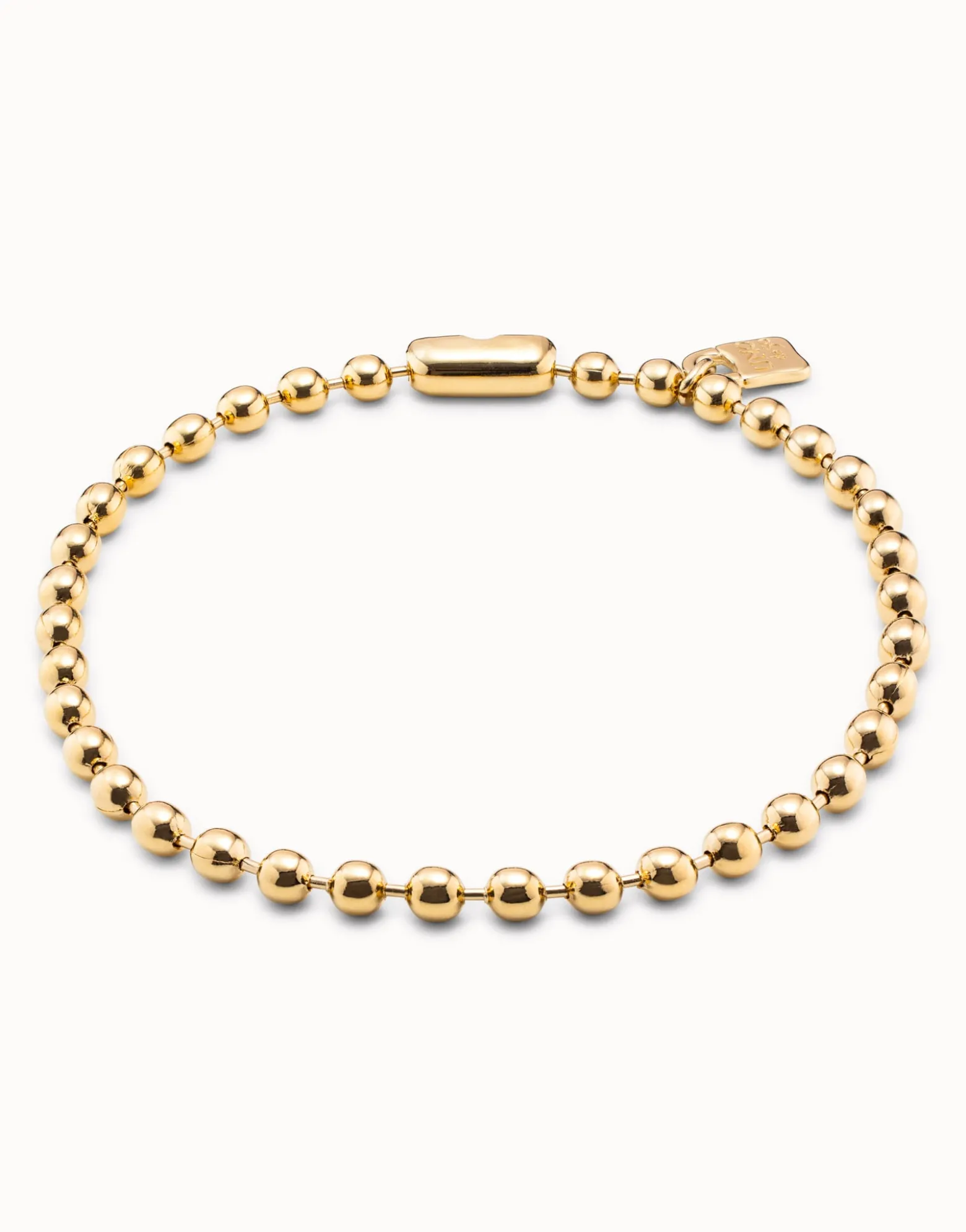 Short beaded necklace with padlock