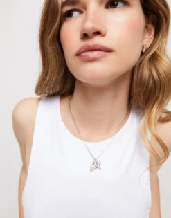 Short link chain charm necklace