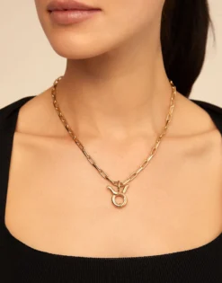 Short link chain charm necklace