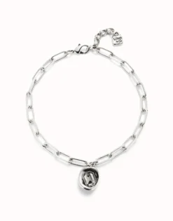 Short link chain pendant necklace white crystal