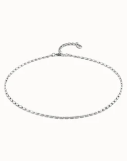 Short oval link chain necklace