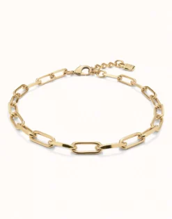 Short oval link chain necklace