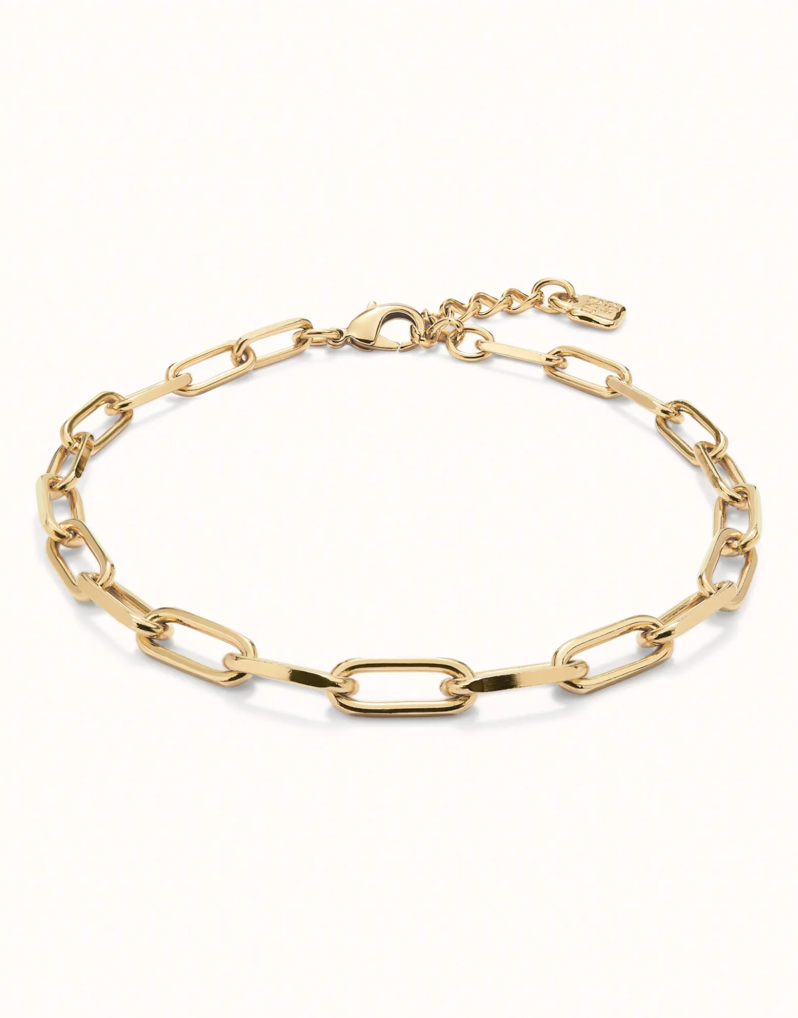 Short oval link chain necklace