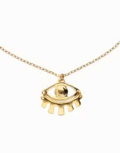 Short pendant chain necklace with small eye