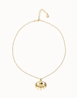 Short pendant chain necklace with small eye