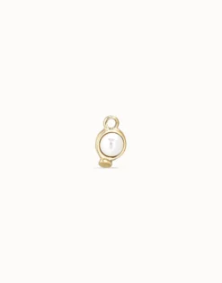 Single Hoop Charm With A Pearl