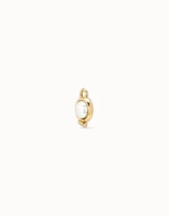 Single Hoop Charm With A Pearl