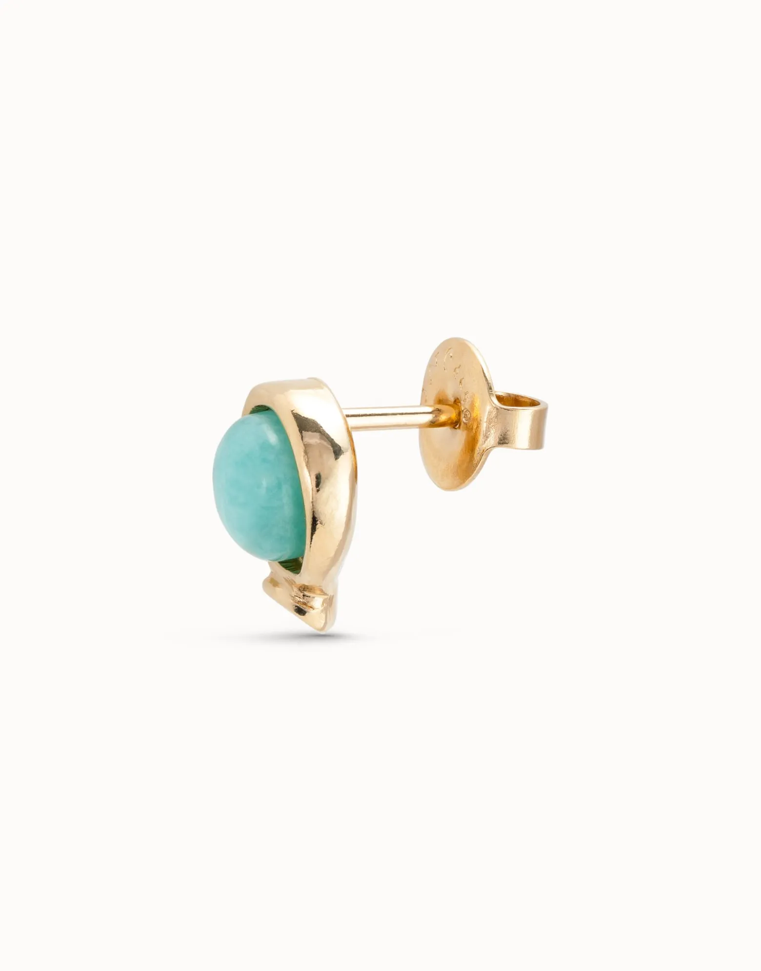 Single Stud Earring With Blue Crystal