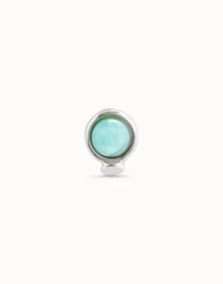 Single Stud Earring With Blue Crystal