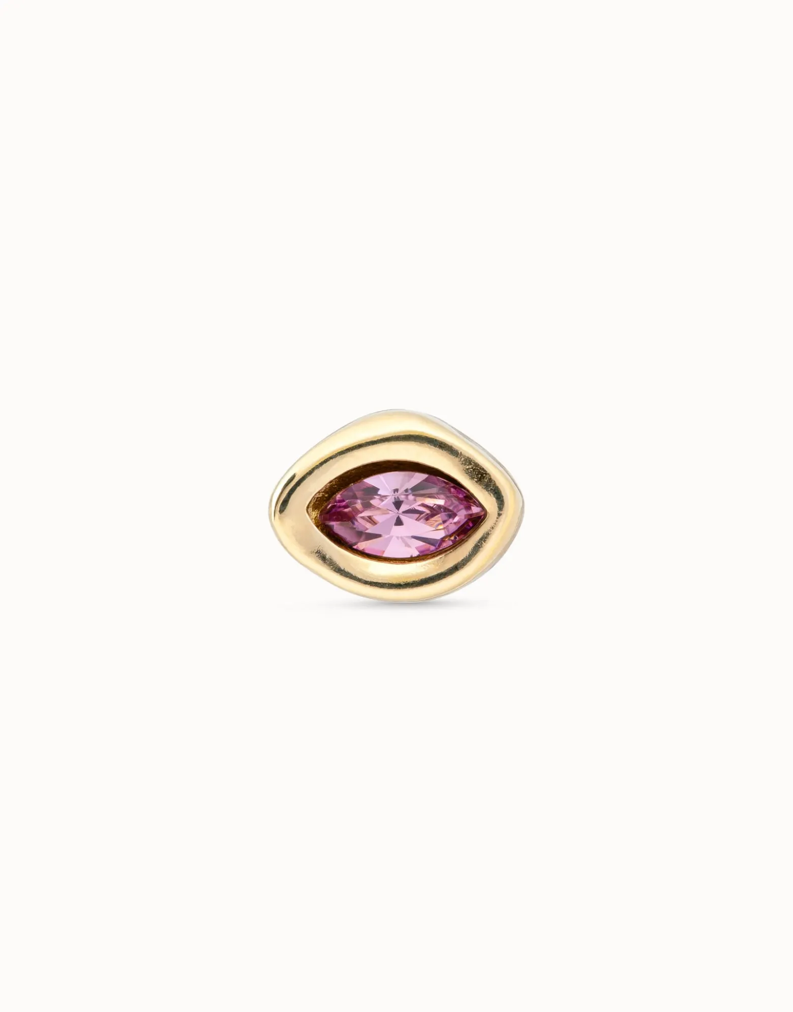 Single Stud Earring With Purple Crystal