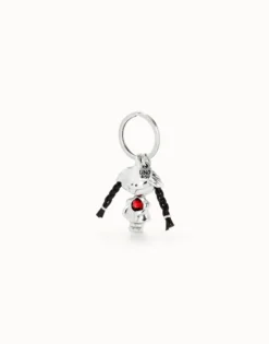 Sterling silver-plated doll key-ring