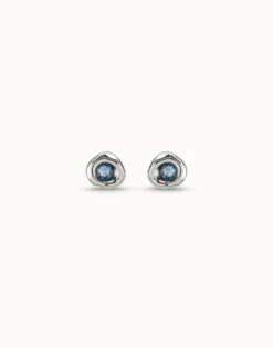 Sterling silver-plated earrings with crystal