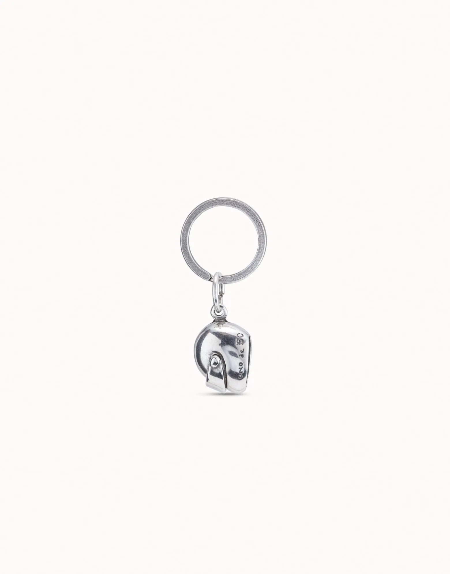 Sterling silver-plated helmet key-ring
