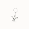 Sterling silver-plated tricycle key-ring