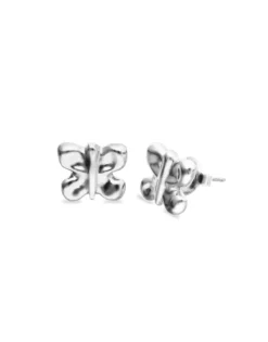 Stud earrings with a butterfly shape
