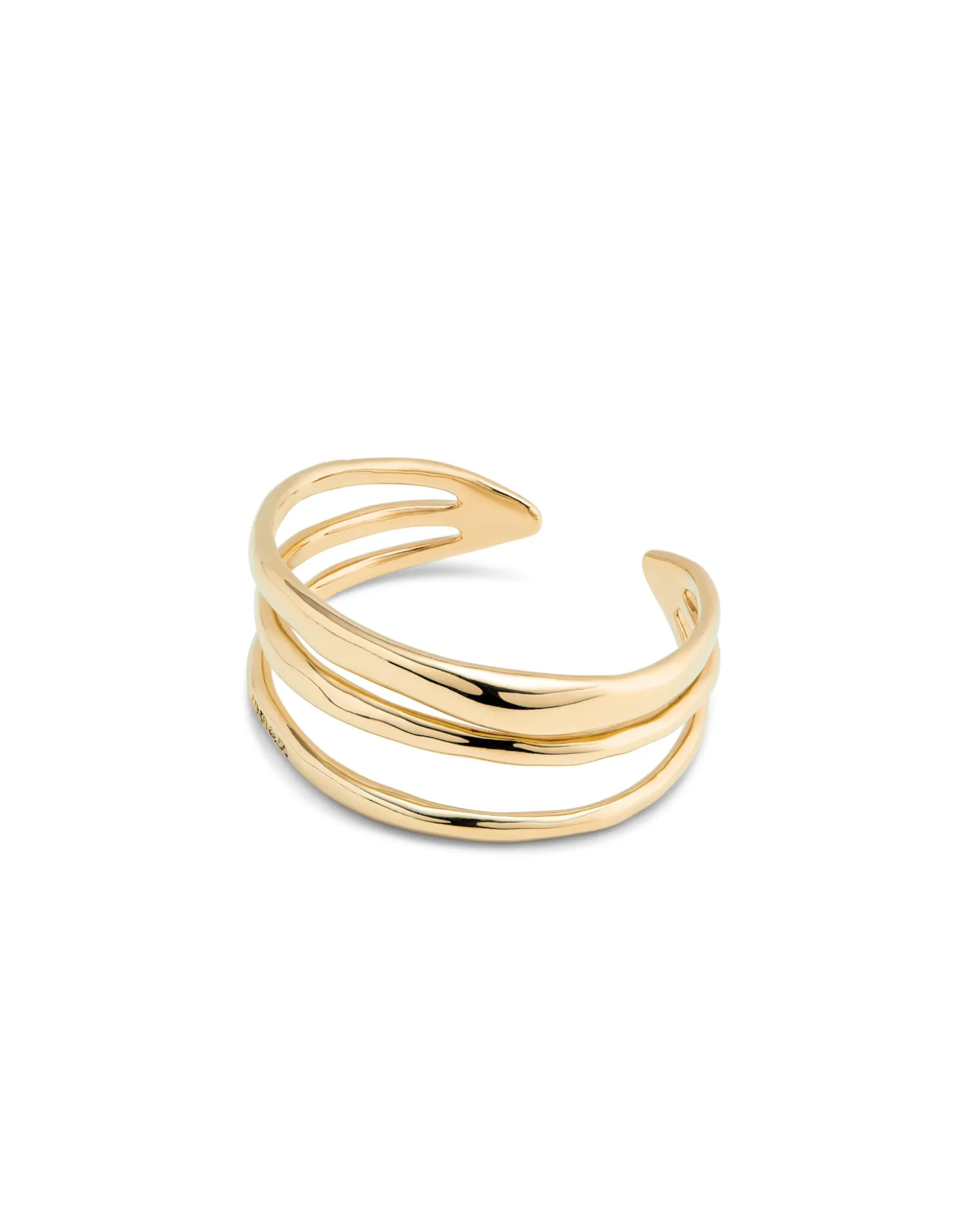 Triple curved bangle bracelet