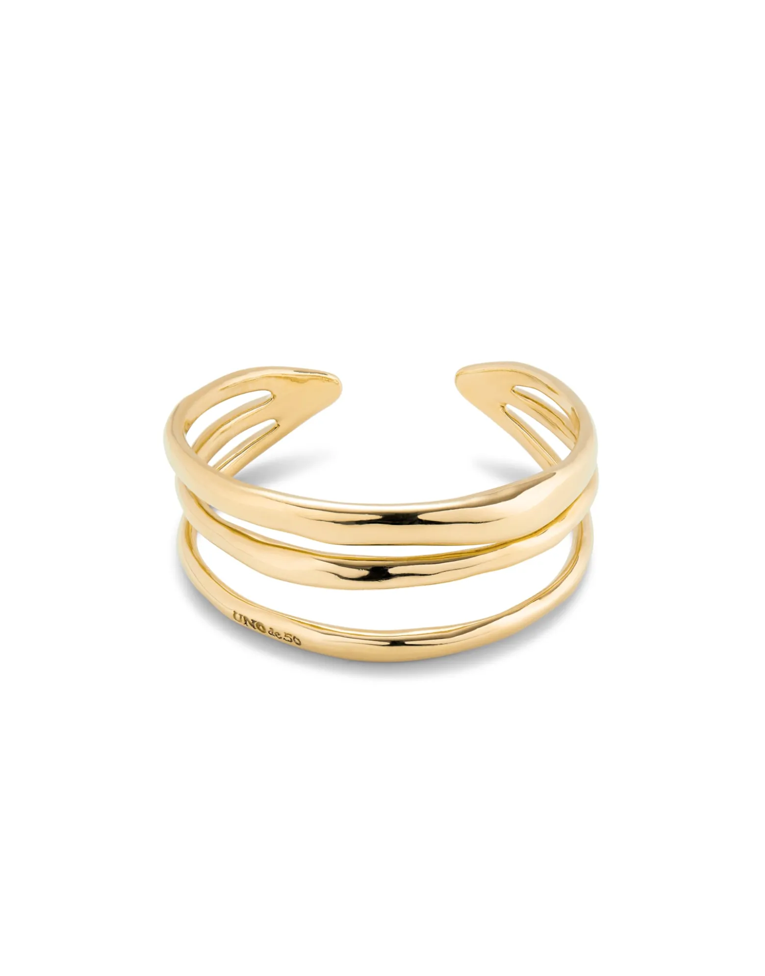 Triple curved bangle bracelet
