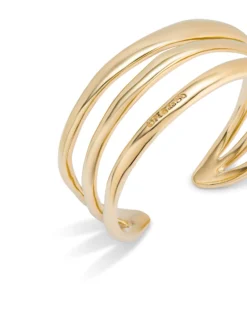 Triple curved bangle bracelet