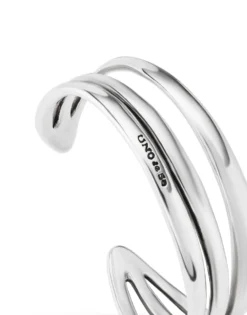 Triple curved handcrafted bangle bracelet
