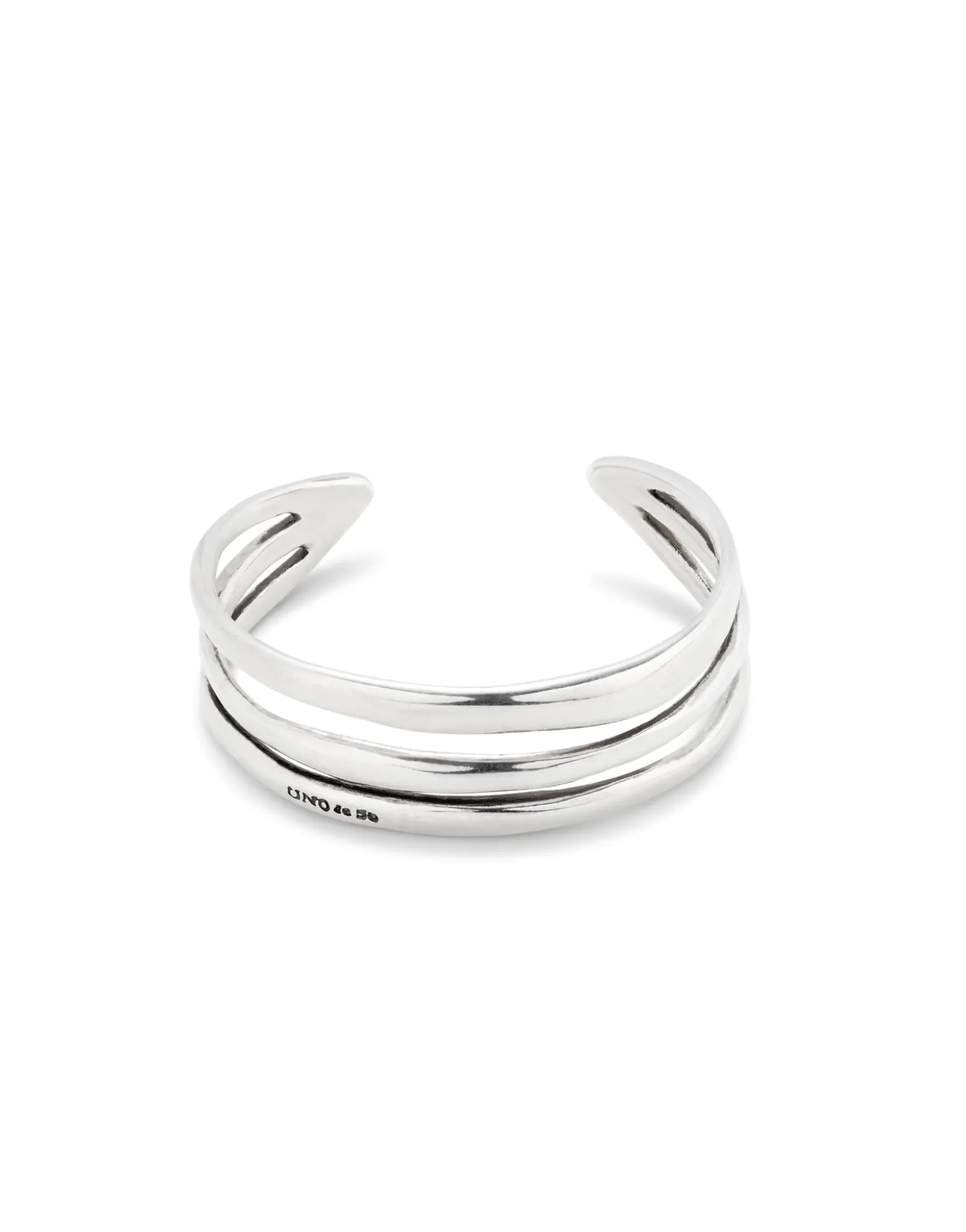 Triple curved handcrafted bangle bracelet