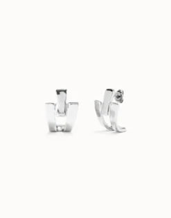 Triple-Curve Stud Earrings