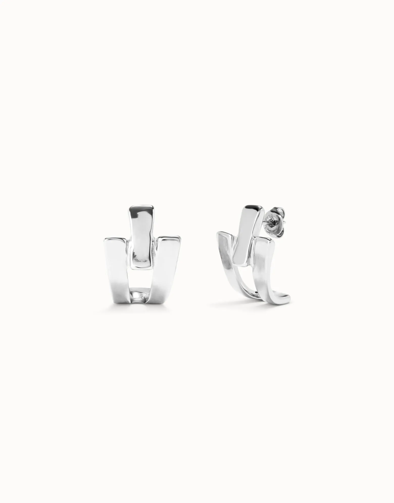 Triple-Curve Stud Earrings