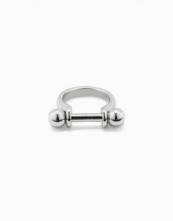Wide ring with textured finish