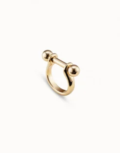 Wide ring with textured relief